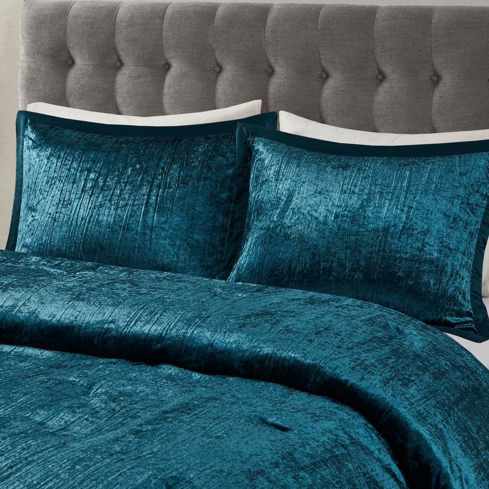 Teal Microfiber Down Alternative 5-Piece Bedspread Set
