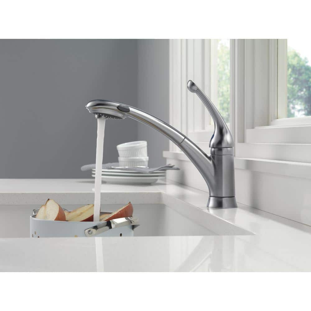 Arctic Stainless Steel Single Handle Pull-Out Kitchen Faucet