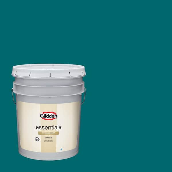 Glidden Essentials 5 gal. Tahitian Treat PPG1147-7 Flat Exterior Paint