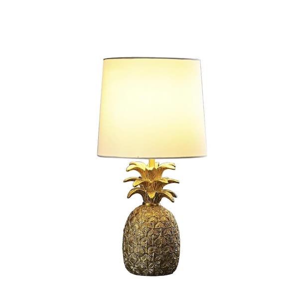 Home Decor Yellow Green with White Light Pineapple Shape LED Desktop Lamp 
