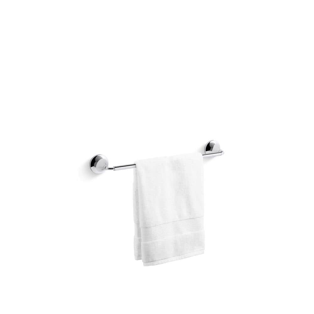 Polished Chrome 18" Wall Mounted Single Towel Bar