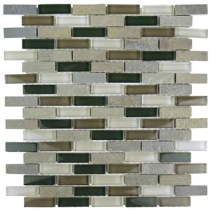 Tessera Subway Stonehenge 10-3/4 in. x 11-3/4 in. Glass Mosaic Tile (9.0 sq. ft./Case)