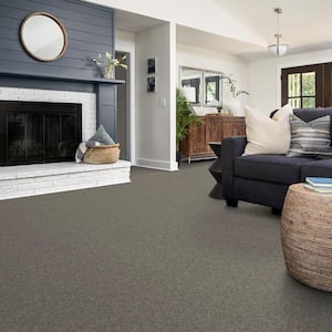 Alpine - Tranquility - Gray 17.3 oz. Polyester Texture Installed Carpet