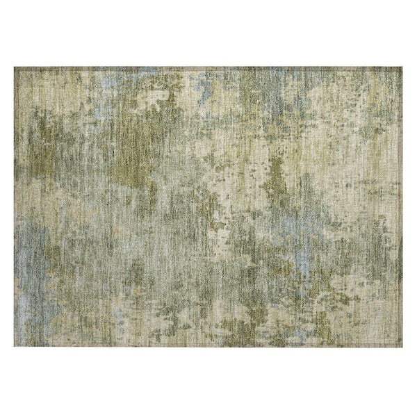 Chantille Machine Washable Indoor/Outdoor Abstract ACN2143 Green 1 ft. 8 in. x 2 ft. 6 in. Accent Rug