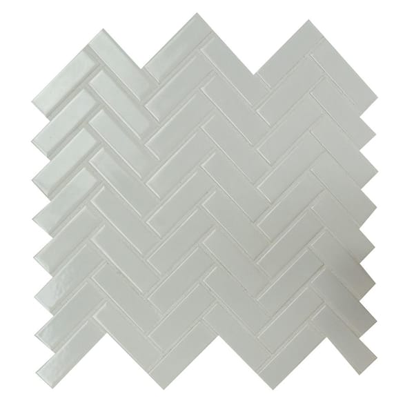 MSI Retro Herringbone Bianco 11 in. x 12 in. Porcelain Mesh-Mounted Mosaic Tile (13.8 sq. ft. / case)