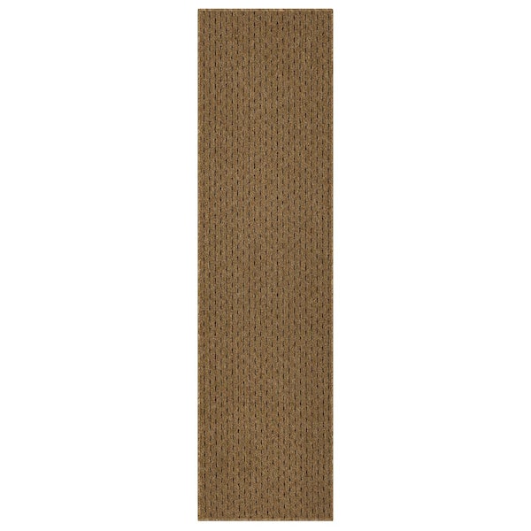 Mohawk Home Pin Dot Khaki/Black 2 ft. x 12 ft. Indoor Runner Rug