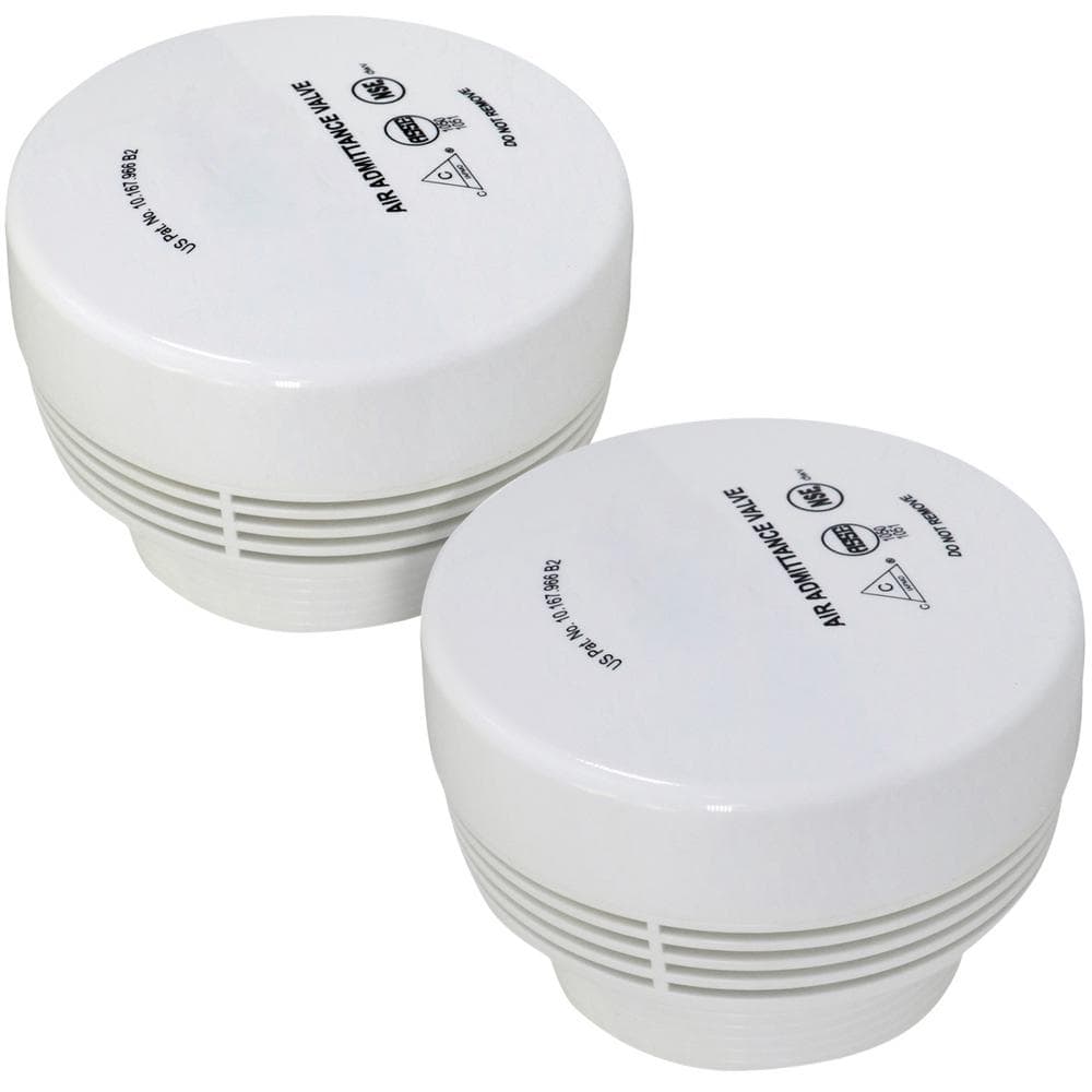 White Air Admitance Valve 2 in. MIP with 160 DFU Branch / 72 DFU Stack Jumbo (2 Pack) price history on PriceWatchPro
