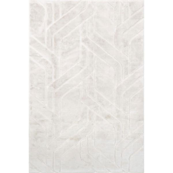 nuLOOM Indie White Doormat 3 ft. x 5 ft. Solid Area Rug
