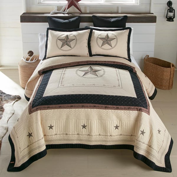 DONNA SHARP Texas Pride Beige Queen Quilt