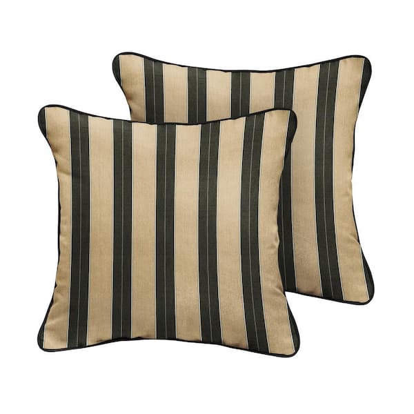 Sunbrella Berenson Tuxedo Outdoor Corded Throw Pillows (2-Pack)