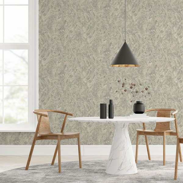 Evonne Charcoal Grey Marble Patina Wallpaper Sample