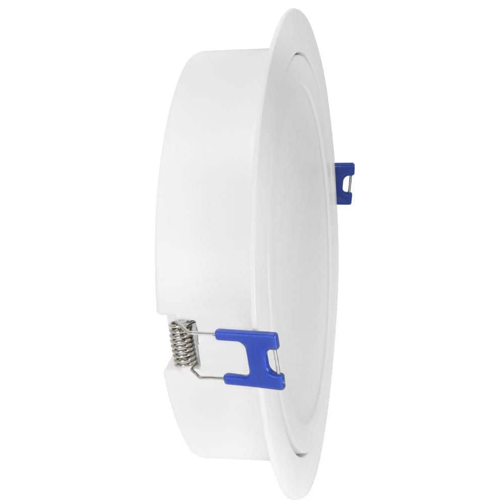 6-Inch White Aluminum LED Recessed Gimbal Downlight with Junction Box