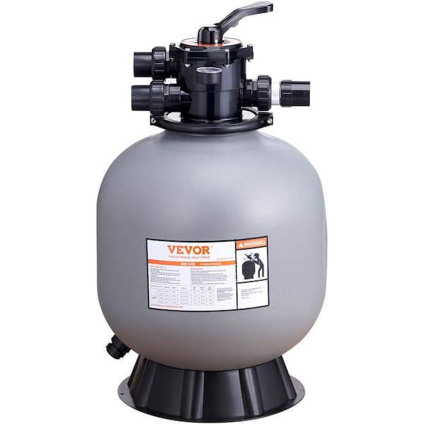 VEVOR Sand Filter 22 in. Up to 55 GPM Swimming Pool Sand Filter System with 7-Way Multi-Port Valve Filter Backwash Functions