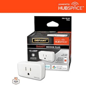 15 Amp 120-Volt Indoor Smart Plug & Timer Wi-Fi Bluetooth Single Outlet Powered by Hubspace
