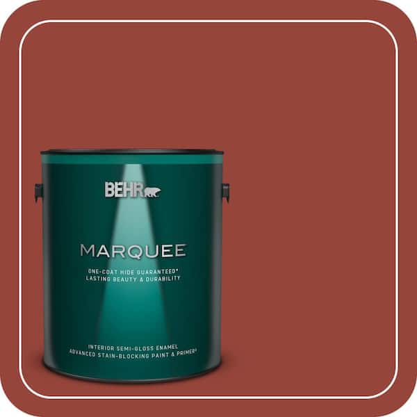BEHR MARQUEE 1 gal. #PPU2-17 Morocco Red Semi-Gloss Enamel Interior Paint & Primer