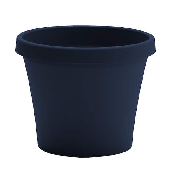 Terra 13 in. L x 13 in. W x 10.75 in. H 14 qts. Navy Indoor/Outdoor Plastic Decorative Pot Planter