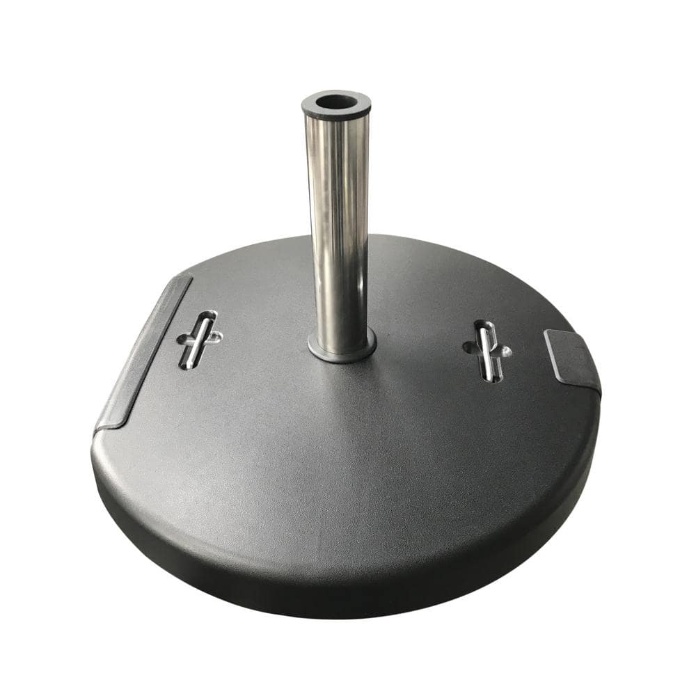 132 lb. Round Concrete Patio Umbrella Base 24 in. Black