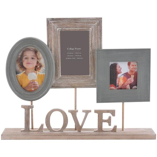 Pinnacle 3-Opening 4 in. x 6 in. Picture Frame