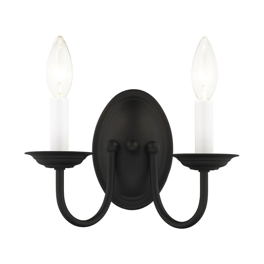 Callahan 9.75 in. 2-Light Black Wall Sconce price history on PriceWatchPro