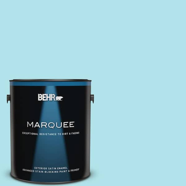 BEHR MARQUEE 1 gal. #P480-2 Crystal Falls Satin Enamel Exterior Paint & Primer