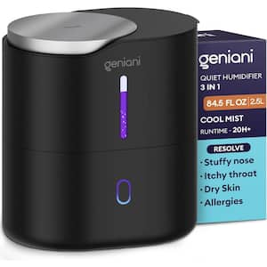 2L Top Fill Cool Mist Humidifier For Bedroom - Geniani Humidifier Black