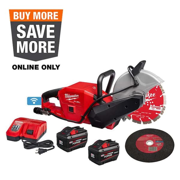 M18 FUEL ONE-KEY 18V Lithium-Ion Brushless Cordless 9 in. Cut Off Saw Kit W/(2) 12.0Ah Batteries & Rapid Charger