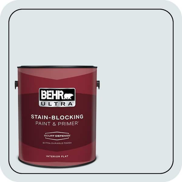 BEHR ULTRA 1 gal. #BL-W03 Blue Bird Day Extra Durable Flat Interior Paint & Primer