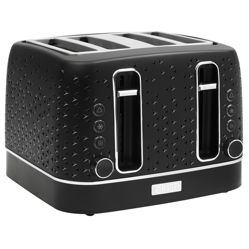 HADEN Starbeck 1600-Watt 4 Slice Toaster Wide Slot Black