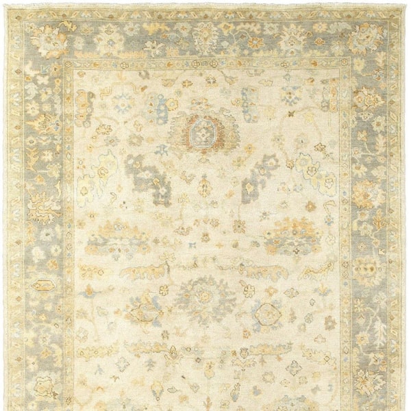 8 ft. x 10 ft. Beige, Gray Oriental Washable Area Rug