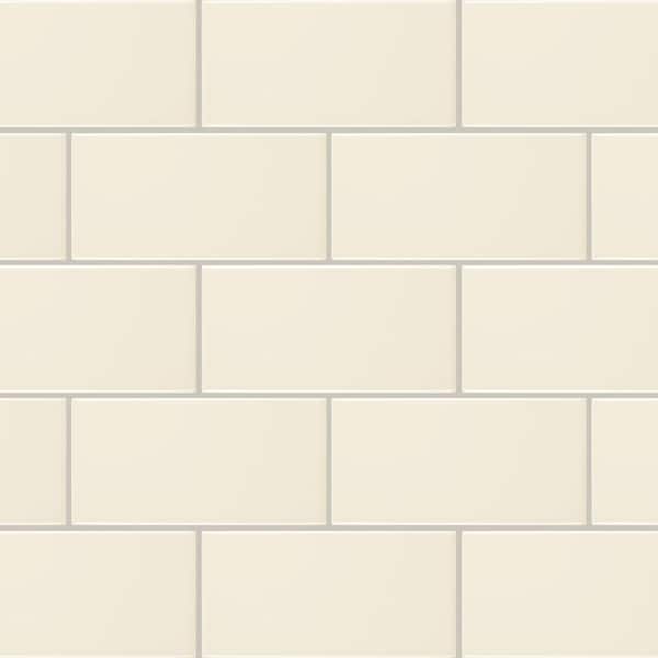 Daltile Restore Ivory 3 in. x 6 in. Glossy Ceramic Wall Tile (0.125 sq. ft./Each)