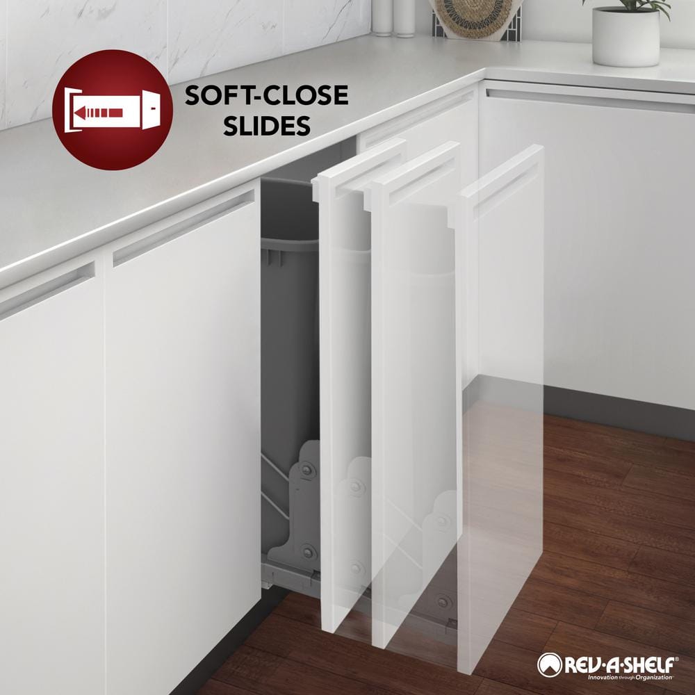 Maple Wood Soft-Close Pull-Out Cabinet Organizer