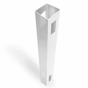 5 in. x 5 in. x 9 ft. White Vinyl Routed Fence Line Post