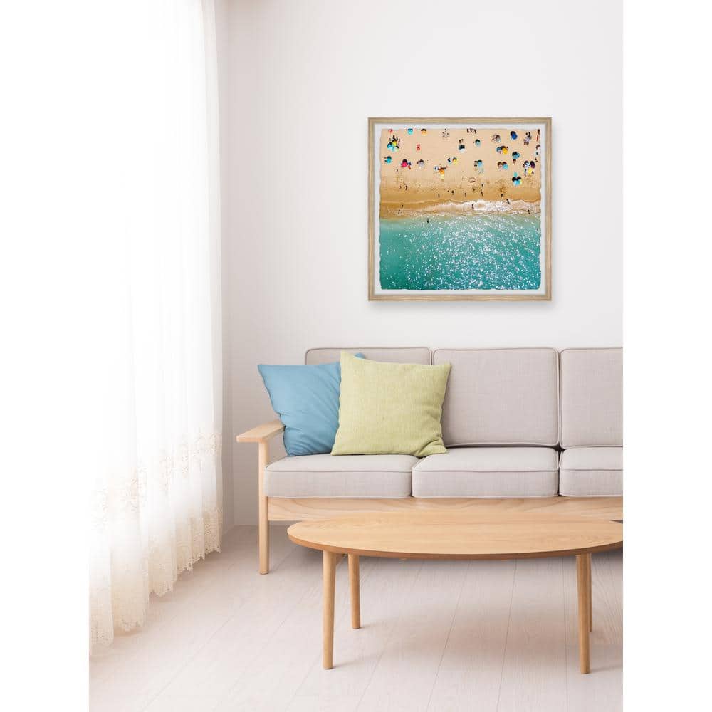 Turquoise Ocean and Sandy Shore Framed Landscape Print