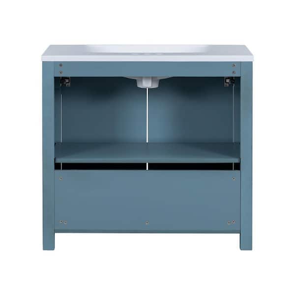 りんつ　0423 36 in. W x 18 in. D x 34 in. H in Single Sink Freestanding Retro