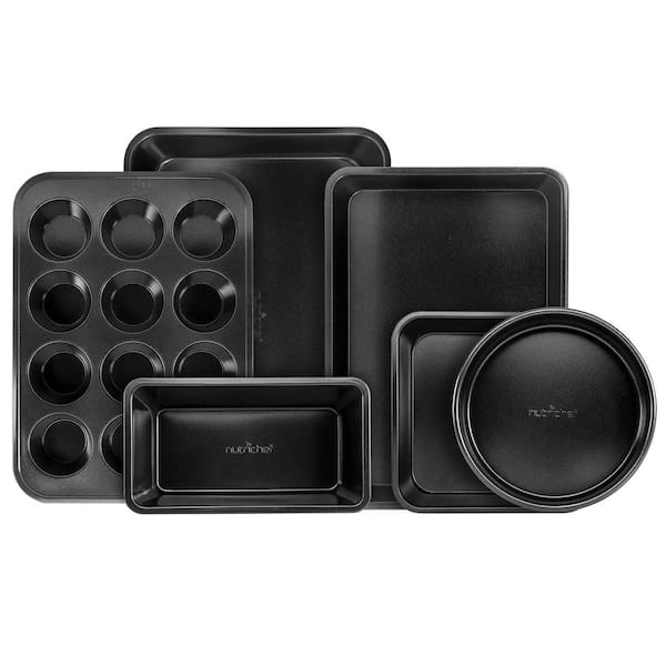  Calphalon Nonstick Bakeware Set, 6-Piece Set Includes Baking  Sheet, Cake, Muffin, and Loaf Pans, Dishwasher Safe, Black: Baking Pans:  Home & Kitchen