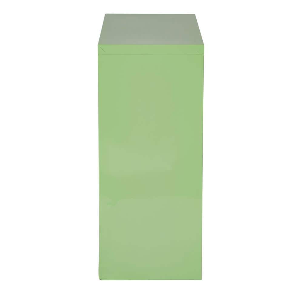 Green Adjustable Metal Bookcase with Shelves