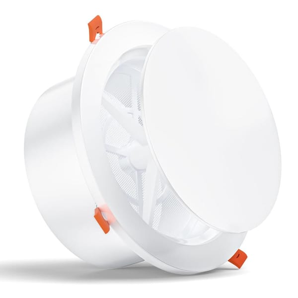 8 in Round Adjustable Vent Cover with Removable Mesh Screen for Ceiling Wall Bathroom