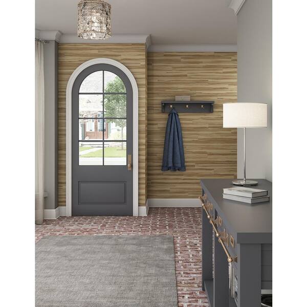 DuraDecor Weekend Warrior Natural Hickory 3 Mil x 4-in W x 36-in L Peel & Stick Water Resistant Luxury Vinyl Flooring (20 sf/case)
