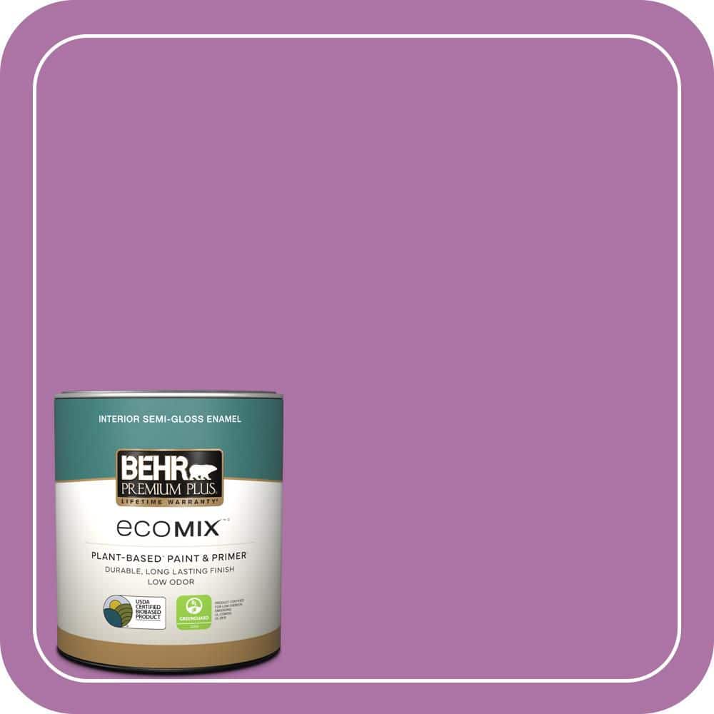 1 qt. #670B-6 Orchid Kiss Semi-Gloss Enamel EcoMix Plant-Based Interior Paint & Primer price history on PriceWatchPro