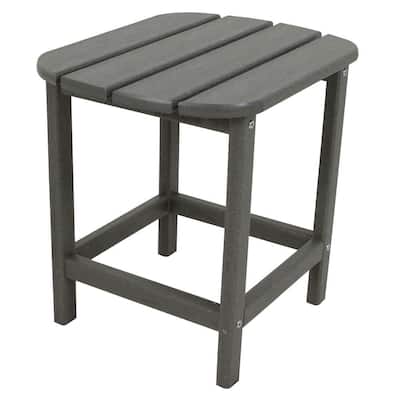 South Beach 18 in. Slate Grey Patio Side Table