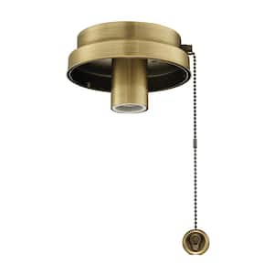Antique Brass Ceiling Fan Low Profile LED Light Kit