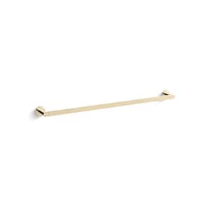 Composed 30 in. Towel Bar in Vibrant French Gold