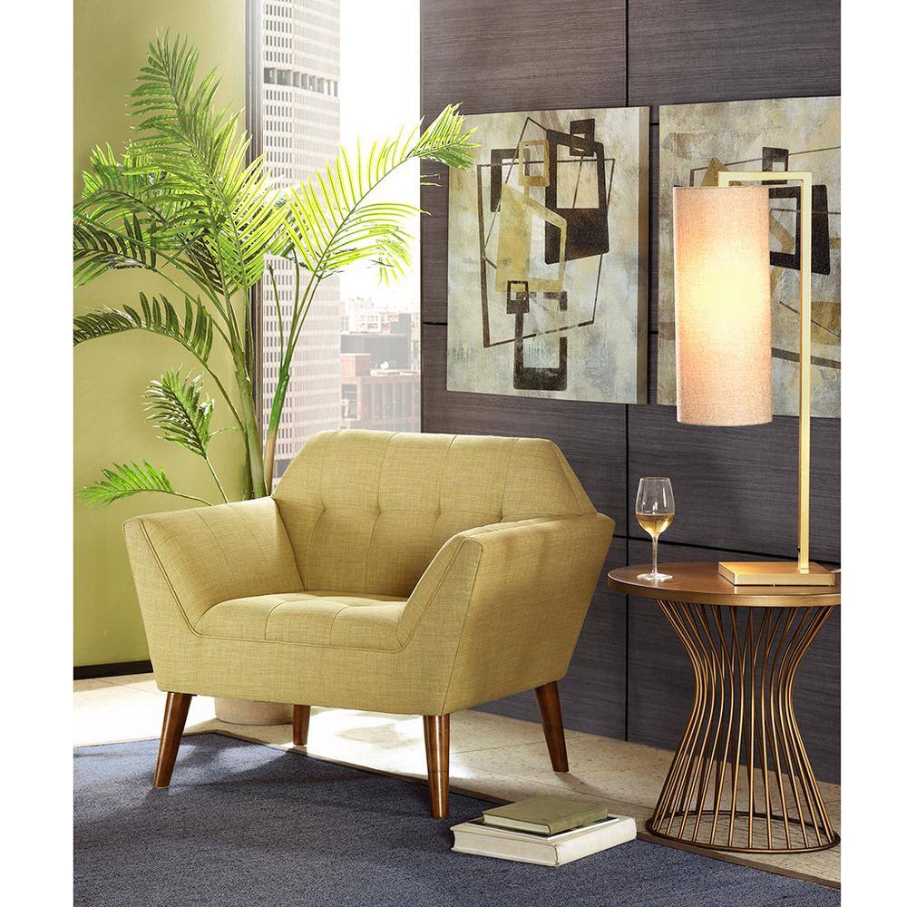 Pale Green Newport Wood Lounge Accent Chair
