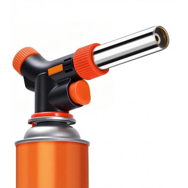 Metal Adjustable Flame Silver Kitchen Cooking Torch with 360° Reverse Use and Universal Gas Interface