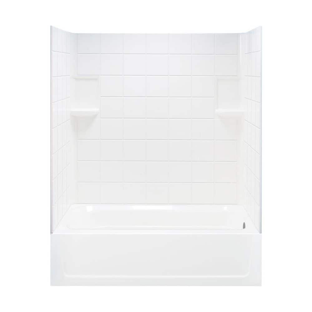 TSTEA63 60 x 34 AcrylX Alcove Left-Hand Drain One-Piece Tub