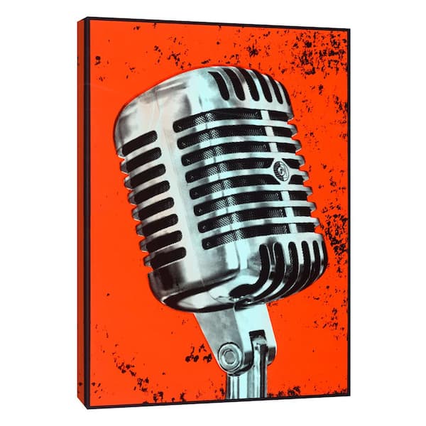 PTM Images 12 in. x 10 in. ''Microphone'' Printed Canvas Wall Art
