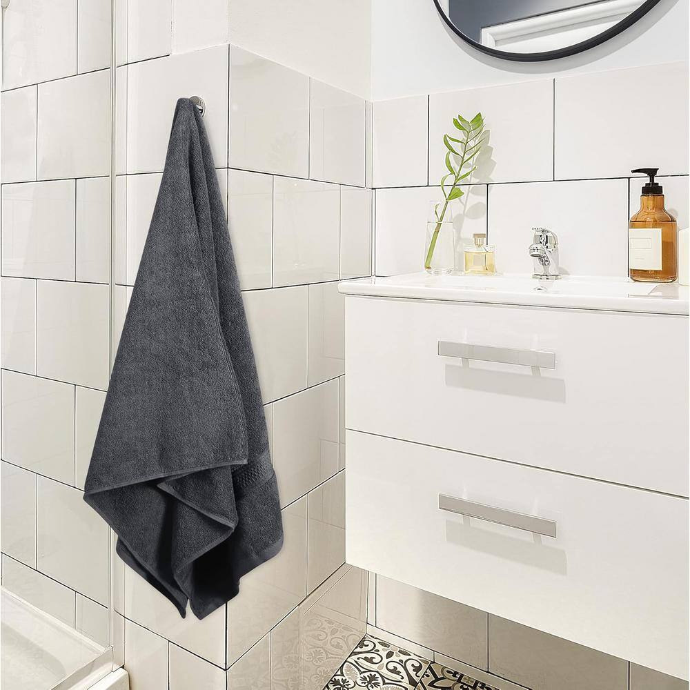 Gray 600 GSM Cotton 4-Piece Bath Towel Set