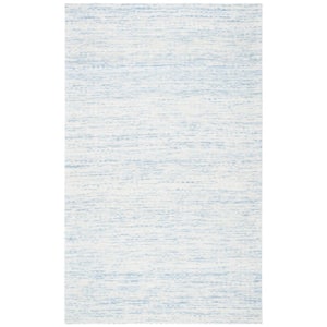 Marbella Blue/Ivory Doormat 3 ft. x 5 ft. Interlaced Area Rug