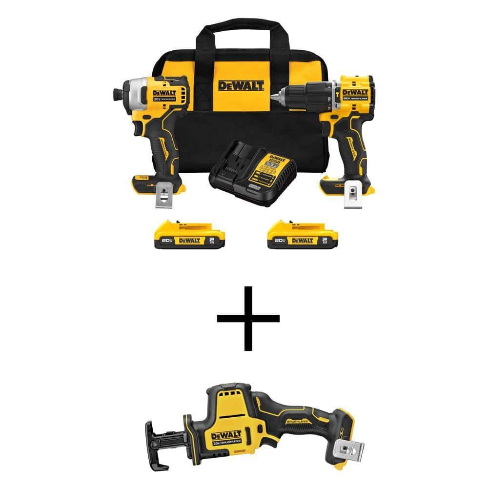 20V MAX Lithium-Ion Cordless Combo Kit (2-Tool) and ATOMIC 20V MAX Cordless Brushless Compact Reciprocating Saw -  DEWALT, DCK226D2WCS369B