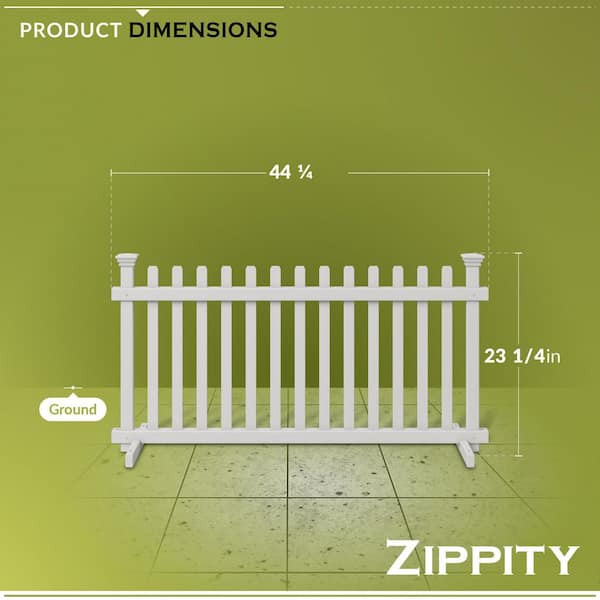 Zippity Outdoor Products Portable Puppy 2 ft. x 4 ft. White Vinyl